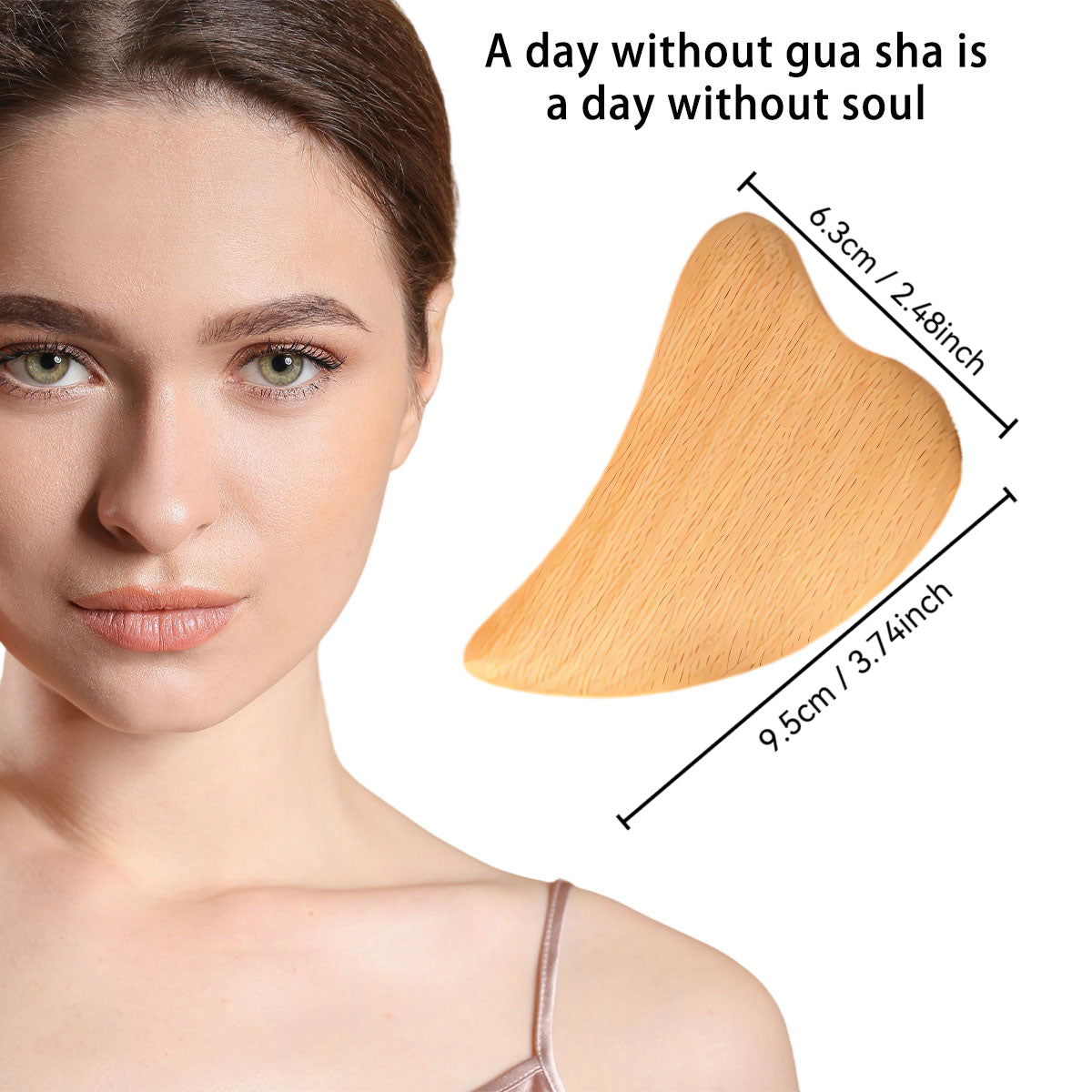 Wooden Heart-shaped Gua Sha Tool