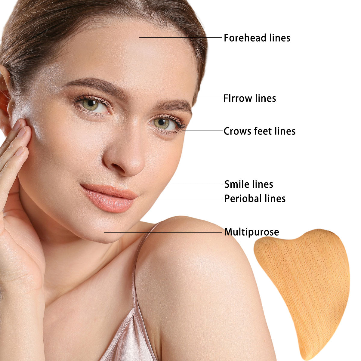 Wooden Heart-shaped Gua Sha Tool