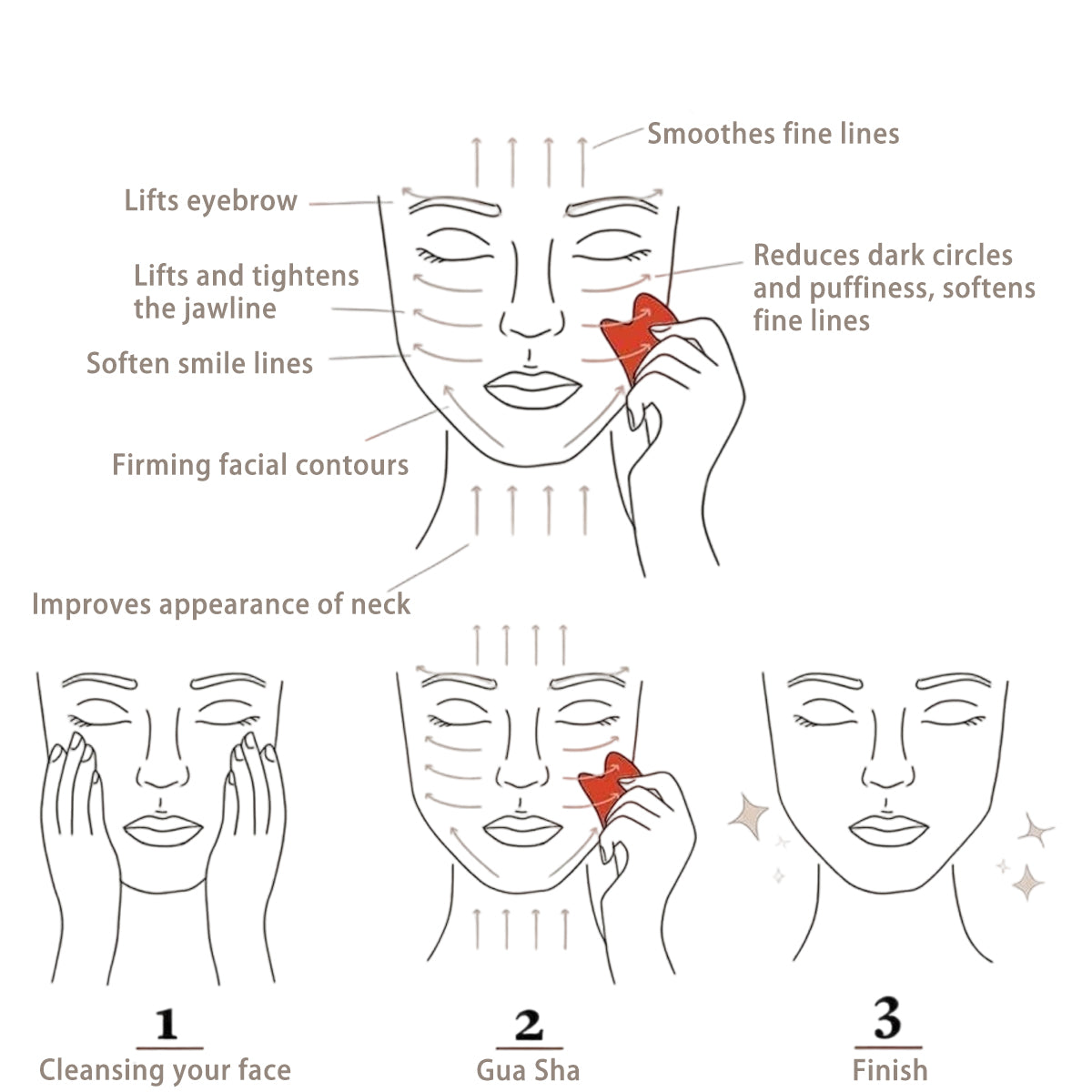 Wooden Heart-shaped Gua Sha Tool